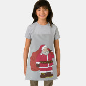 Tablier Santa Claus en rouge avec sac cadeau et lunettes (Insitu)