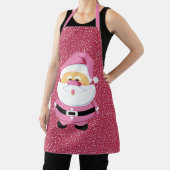 Tablier Santa Claus rose et flocons de neige Noël (Insitu)