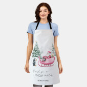 Tablier Santa Claus, Sleigh, Penguin, Forêt (Porté)