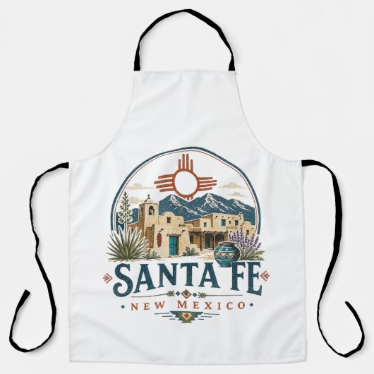 Tablier Santa Fe Nouveau-Mexique Architecture Adobe Sud-Ou (Recto)