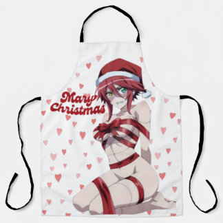 Tablier Santa sexy anime fille Noël emballée