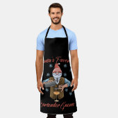 Tablier Santas Favori Bartender Gnome (Porté)