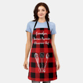 Tablier Santa's Favorite Chef Flannel (Porté)