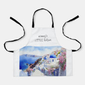 Tablier Santorini Aquarelle maman petit aide (Recto)