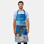 Tablier Santorini Grèce Cuisine Pittoresque Apron (Porté)