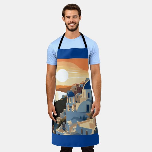 TABLIER SANTORINI GRÈCE N° 1 (Porté)