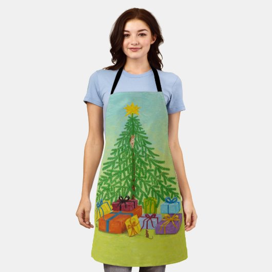 Tablier Sapin de Noël (Porté)