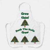 Tablier Sapin de Noël Chef d'équipe Deck the Halls (Recto)