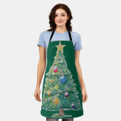Tablier Sapin de Noël Coloré (Porté)