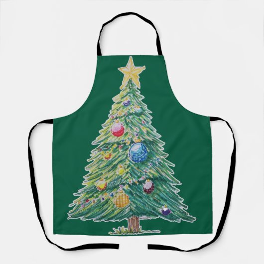 Tablier Sapin de Noël Coloré (Recto)