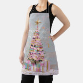Tablier Sapin de Noël rose et or Impasto (Insitu)