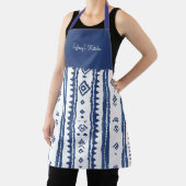 Tablier Sashiko Motif blanc et bleu (Insitu)