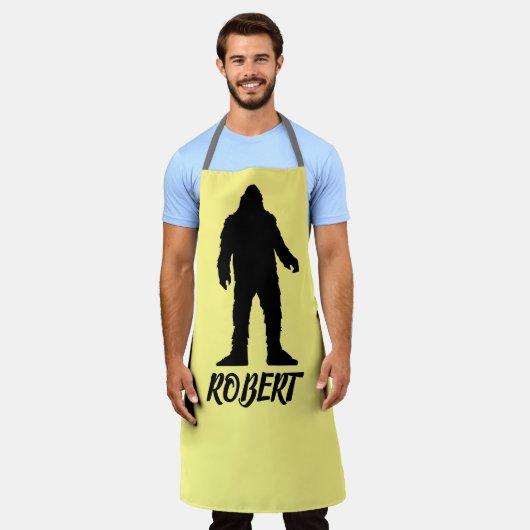 TABLIER SASQUATCH BIGFOOT CUSTOM DAD KITCHEN APRON (Porté)