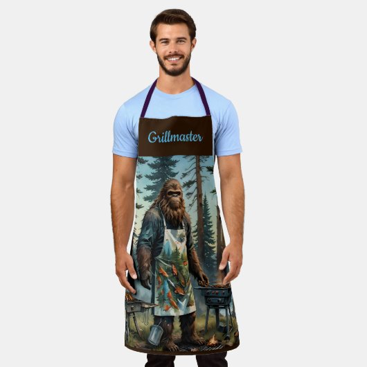 Tablier Sasquatch Poisson Grillmaster Papa (Porté)