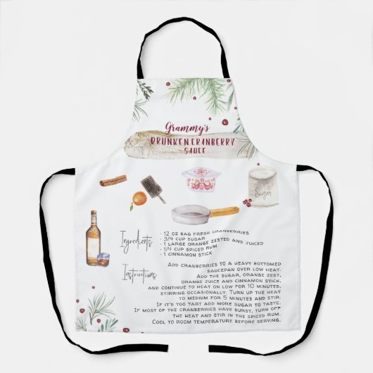 Tablier Sauce de canneberge ivre | Heirloom de la recette (Recto)