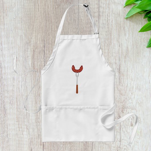 Tablier Saucisse grillée sur fourchette de barbecue