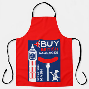 Tablier Saucisses britanniques nostalgie gastronomique
