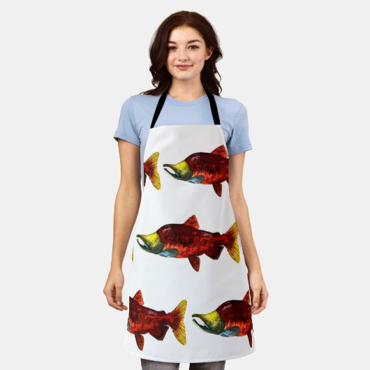 Tablier Saumon Apron | Poisson (Porté)