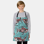 Tablier Saumon Haida Art Spirit Pacific Northwest Native (Porté)