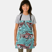 Tablier Saumon Haida Art Spirit Pacific Northwest Native (Insitu)