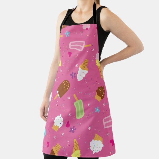 Tablier Saupoudrer, cupcakes, glaces et coquelicots (Insitu)