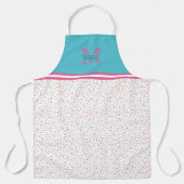 Tablier Saupoudrer de confettis colorés | Monogramme (Recto)