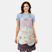 Tablier Saupoudrer le rose Cupcake personnalisé (Porté)