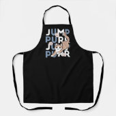 Tablier Sauter Purr Jump : Conception de chat joueuse avec (Recto)