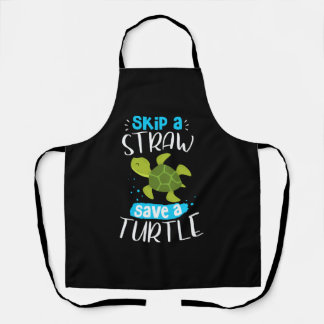 Tablier Sauter Une Paille Sauver Une Tortue Secourir Tortu