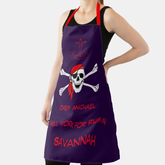 Tablier Savannah GA Pirate Skull Crossbones navires Ancre (Insitu)