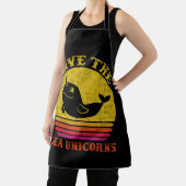 Tablier Save the Sea Unicorns Retro Narwhal (Insitu)