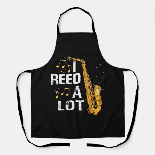 Tablier Saxophone drôle (Recto)