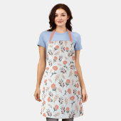Tablier Scandi Apron with Red Poppies (Porté)