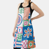 Tablier Scandinave Folk Floral Abstrait Motif (Insitu)