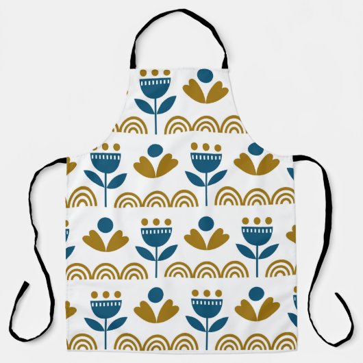Tablier Scandinavian folk art seamless vintage pattern wit (Recto)
