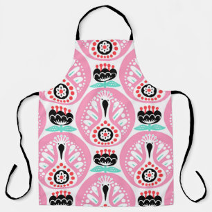 Tablier Scandinavie sans couture art folk motif avec migno