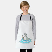 Tablier Sceau à la pêche avec canne à pêche (Porté)