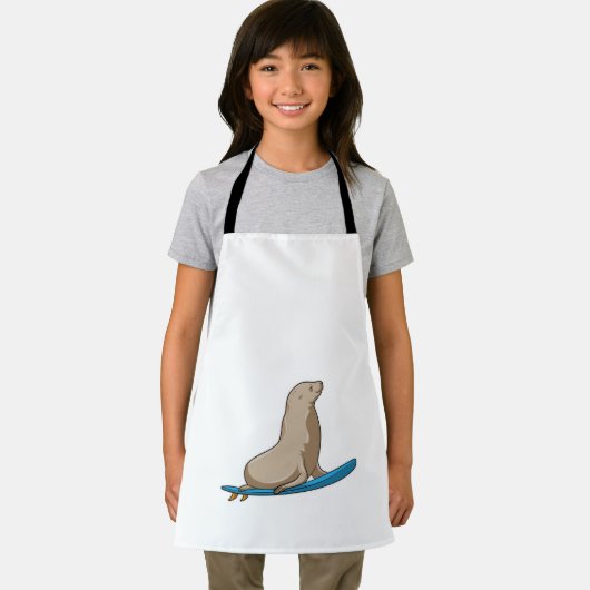 Tablier Sceau comme surfeur avec Surfboard (Insitu)