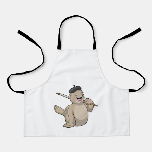 Tablier Sceller comme peintre avec pinceau (Recto)