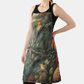 Tablier Scène botanique de perroquets et ananas (Insitu)