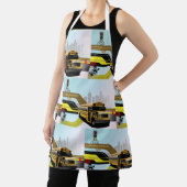 Tablier Scène de la ville des autobus scolaires (Insitu)