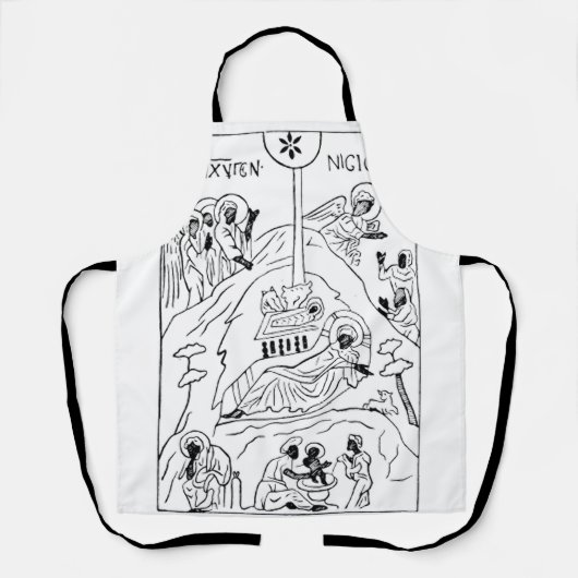 Tablier Scène de Nativité orthodoxe minimale (Recto)