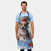 Tablier Scène de Noël de Bull Terrier (Porté)