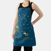 Tablier Scène de Noël de l'escargot d'elfe (Insitu)