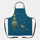 Tablier Scène de Noël de l'escargot d'elfe (Recto)
