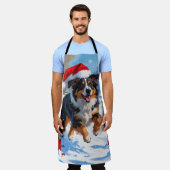 Tablier Scène de Noël du berger australien (Porté)