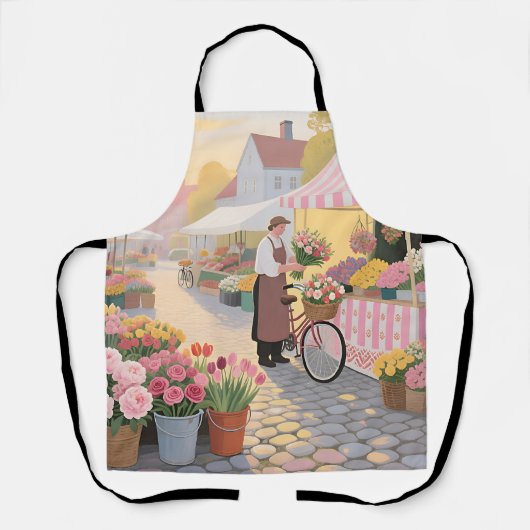 Tablier Scène de rue Fleur Solaire (Recto)