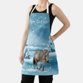 Tablier Scène D'Hiver Avec Neige Et Arbres À Cheval (M) (Insitu)