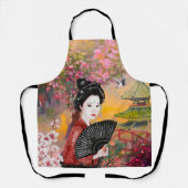 Tablier Scène Japonaise Avec Une Femme (Recto)