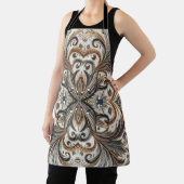 Tablier Schéma floral brillant avec pierre de gemme (Insitu)